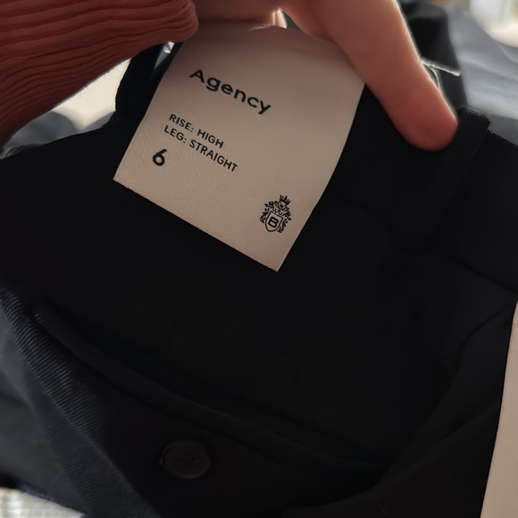 NWT Aritzia Babaton Agency Pant Wool Twill HIgh Waisted Trousers Black Noir 6 - Picture 4 of 6